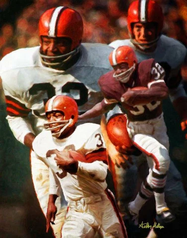 Poster - Cleveland Browns Jim Brown by Rich Image, Football Cover
