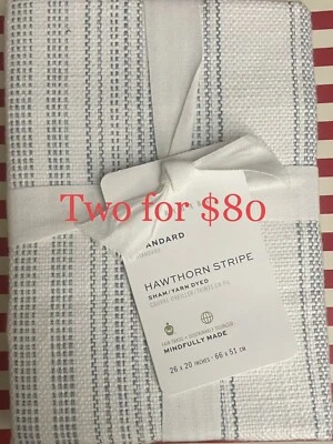 Falsa de algodón a rayas Pottery Barn Hawthorn 4965266 (estándar/azul) Foto 1 de 3