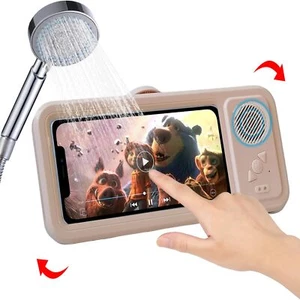 Shower Phone Holder with Wireless Bluetooth Speaker - Waterproof 480 Rotation... - Picture 1 of 7