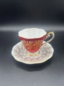 Vintage Royal Standard Fine Bone China Teacup Red Excellent Condition - Picture 1 of 5
