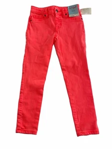 Girls Cat & Jack Pink Melon Neon Jegging Pants Jeans Play School Pull On Size 6 - Picture 1 of 11