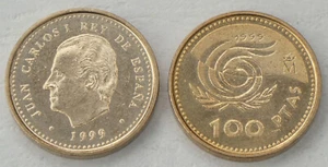 Spanien / Spain 100 Pesetas Gedenkmünze 1999 Senioren KM# 1006 unz. - Picture 1 of 1