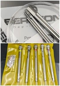 1x Set Bergeon (Chromium Plated) Screwdriver Blades + Generic Handles - Picture 1 of 7