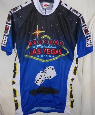 World Jerseys Fabulous Gambling Las Vegas Cycling Jersey Men's Size L - Image 1 of 4