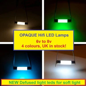 AC DC 6V 8V 12v Festoon LED Fuse Lamp Bulb Opaque 4 colours Hifi VU meter - Picture 1 of 4