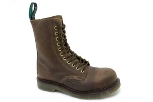 Zapatos Solovair NPS Hechos en Inglaterra 11 Agujeros Gaucho Steelcap Boot - Imagen 1 de 2