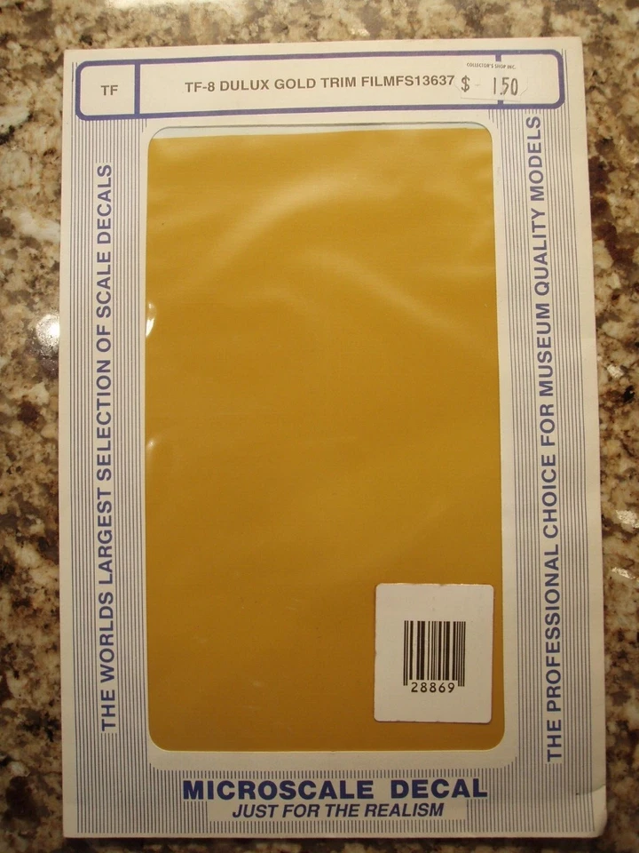 Trim Film Decals Microscale TF-0 Clear TF-8 Dulux Gold TF-27 Stainless Steel - Image 1 of 1