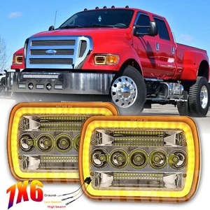 Par de faros LED DOT 120W 5x7" 7x6" con DRL aptos para Ford F-650 F-750 2000-2015 - Imagen 1 de 16