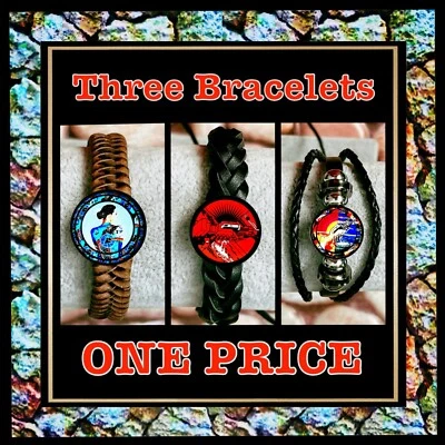 PINK FLOYD WISH YOU WERE HERE 🎸 THREE MIXED BRACELETS 🎸 ROCK MERC. Foto 1 de 4