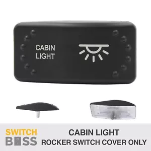 CABIN LIGHT Horizontal Rocker Switch COVER ONLY Laser Etched for LED Car Boat - Picture 1 of 5
