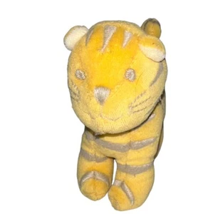 2004 Vintage Baby Gap Plüsch 4 Zoll Tiger gelbe Streifen genähte Augen liebevolle Rassel - Bild 1 von 6