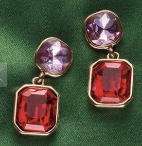 Avon Studio 1886 Earrings:All is Bright Statement Earrings Pink & Red Pretty NIB - Picture 1 of 5