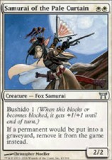 SAMURAI OF THE PALE CURTAIN Champions of Kamigawa MTG Magic Cards DJMagic