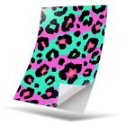 1 x Vinyl Sticker A4 - Pink Green Animal Print Pattern #46070