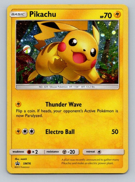 Pikachu - 28/73 - Holo Promo Rare Shining Legends Set - Pokemon Card - LP