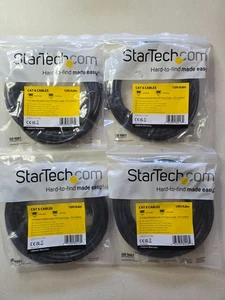 StarTech C6ASPAT15BK 15ft CAT6a Ethernet-Patchkabel - 10 Gigabit-RJ45-Stecker - Stecker - Bild 1 von 5