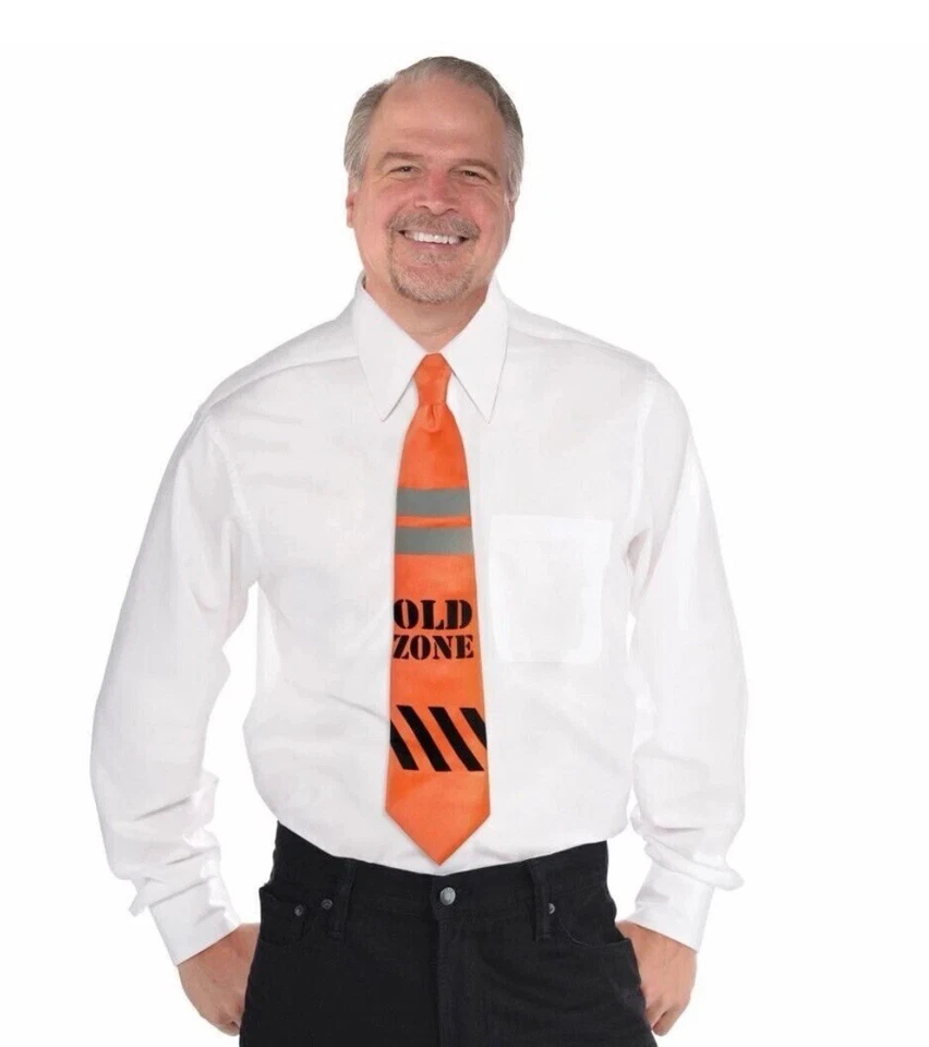 Corbata Cinta Construcción Over The Hill - Corbata Zona Antigua Divertido Accesorio de Fiesta Foto 1 de 1