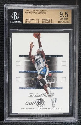 2001-02 SP Authentic Michael Jordan #90 BGS 9.5 GEM MINT HOF - Image 1 of 2