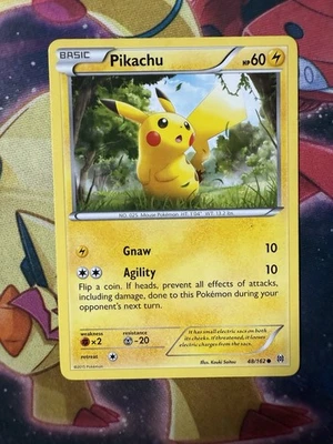 Pokemon Cards Pikachu Non Holo 48/162 XY Breakthrough LP 2015 - Image 1 of 2
