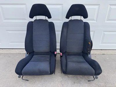 Toyota MR2 SW20 1991-95 Juego completo de asientos de tela para conductor pasajero negro OEM Foto 1 de 4