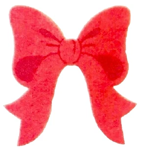 Sandylion Stickers  **RARE** Fuzzy RED BOW theme  *VINTAGE* - Picture 1 of 1