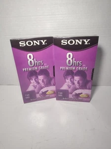 2-pack Sony 8-Hour (EP) Premium Grade T160 Blank Recordable VHS Sealed Tapes - Picture 1 of 4