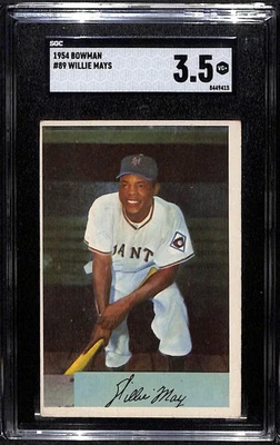 Bowman #89 Willie Mays 1954 - New York Giants SGC 3,5 Foto 1 de 2