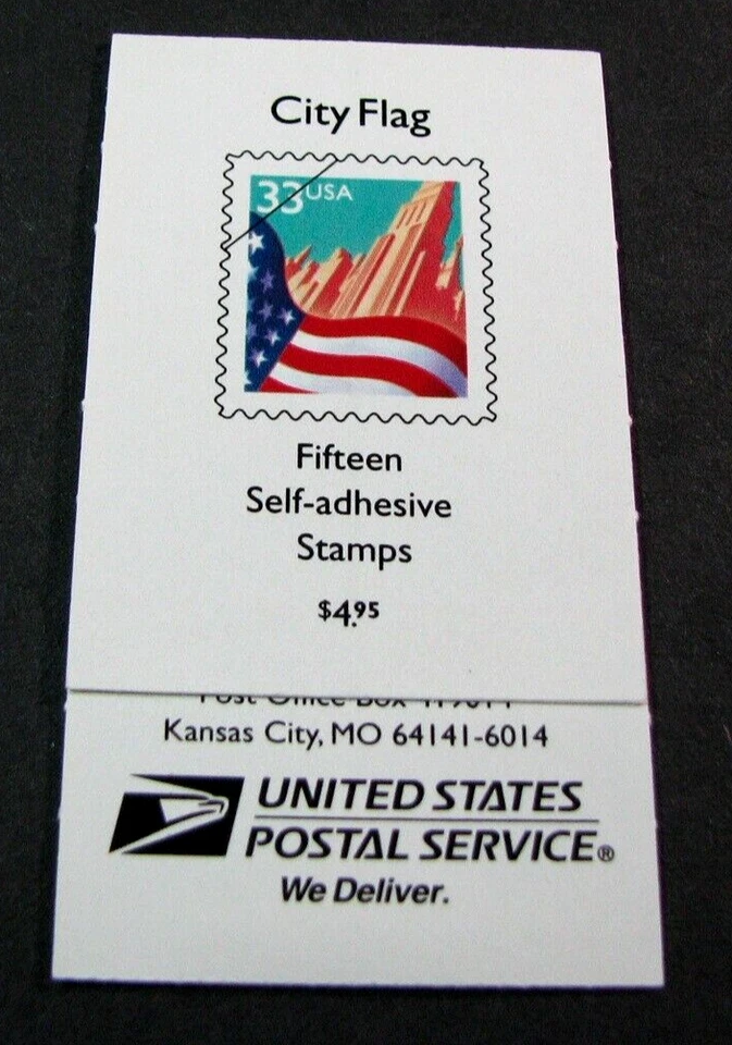 US Booklet Stamp Scott# BK 275 City Flag P#V1111 1999 L746 - Image 1 of 1