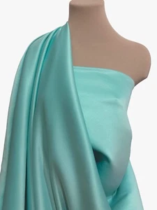 TRAJES DE DAMA DE HONOR DE BODA DE BODA DE DUQUESA TELA SATINADA TURQUESA 1145 58" BTY, FALDA - Imagen 1 de 1