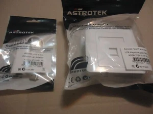 Astrotek Wall Face Plate Port Socket Kit ATP-SC-5E-1 +Ethernet- USB ADAPTER - Picture 1 of 7