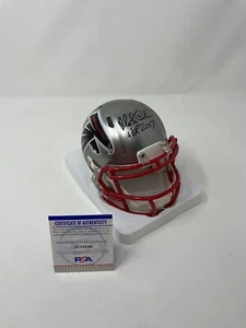 MORTEN ANDERSON SIGNED AUTOGRAPH ATLANTA FALCONS MINI HELMET PSA/DNA COA HOF 17 - Picture 1 of 6
