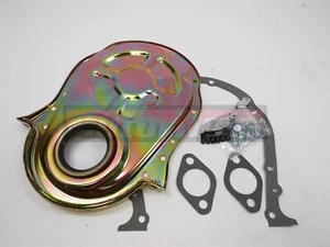JUEGO DE CUBIERTA DE CADENA DE DISTRIBUCIÓN CHEVY BIG BLOCK 396 402 427 454 Zinc con pestaña de tiempo bbc - Imagen 1 de 2