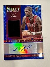 2013-14 Panini Select Top Selections Jersey Blue Prizm Chris Bosh #5 auto/20