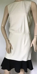 NEW MOSCHINO Cheap and Chic Ivory/Black Sleeveless Dress (Size 46/12) - $770.00! - Picture 1 of 10