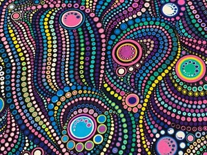 Fabric Carnivale Rainbow Dots Mardi Gras KAUFMAN Cotton 1/4 yard 18160-297Mardi - Picture 1 of 5