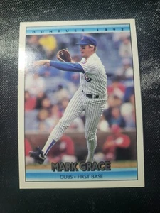 Ultra Rare Donruss 1992 Mark Grace Baseball Error Card No Dot After Inc Cubs - Picture 1 of 2