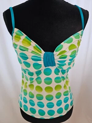 La Blanca white with big polka dots women bathing suit top B70 - Image 1 of 4