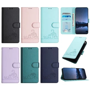 Magnetic Embossed Cat Stand Shockproof Case w Strap fr Galaxy A16 5G/A26/A36 5G - Picture 1 of 36