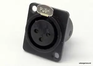 (8 CONFEZIONI) PROCRAFT PXLRFP-B Connettore XLRF Tipo "D" Montaggio a Pannello con Guscio Nero - Foto 1 di 1