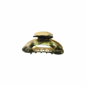 Caravan Open Twirl Black Gold Print Hair Claw Model No. 6870 Brand New - Picture 1 of 1