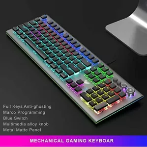 AULA Mountain S2096 Gaming Mechanical Keyboard USB Wired Black New in Box - Picture 1 of 2