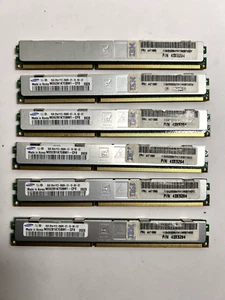 Lot of 48GB (6x 8 Gb) Samsung M392B1K70BM1-CF8 8GB RDIMM DDR3-1066R PC3-8500 ECC - Picture 1 of 6