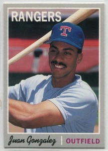 1992 Baseball Cards Magazine '70 Topps #22 Juan Gonzalez Texas Rangers - Picture 1 of 2