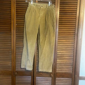 Brooks Brothers Corduroy Pants Youth Size 18 Boys Beige Cords Pleated 28 x 27 - Picture 1 of 13
