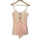 Miss Dior Vintage Cottagecore Baby Pink Lace Romper Pajamas