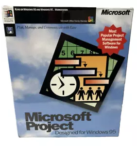 Rare Vintage Microsoft Project Designed for Windows 95 Sealed NEW - Picture 1 of 2