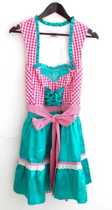 Damen Trachten Dirndl ärmellos pink weiß kariert Gr. 44 v. Country Line - Bild 1 von 3