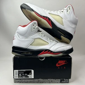 Nike Air Jordan 5 Retro “Fire Red Silver Tongue” 2020 DA1911-102 Men's 15 Worn - Picture 1 of 8