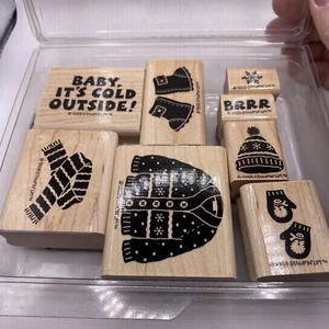 Stampin Up Brrr, Baby Stamp Set of 8  - Picture 1 of 5