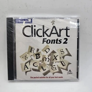 Broderbund 2002 ClickArt Fonts 2 Perfect Solution CD WIN98/2000/ME/XP New - Picture 1 of 2
